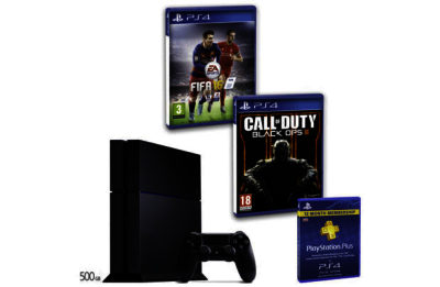 PS4 500GB Console, COD: Black Ops 3, FIFA 16, 12 Month PSN PS4 500GB Console, COD: Black Ops 3, FIFA 16, 12 Month PSN